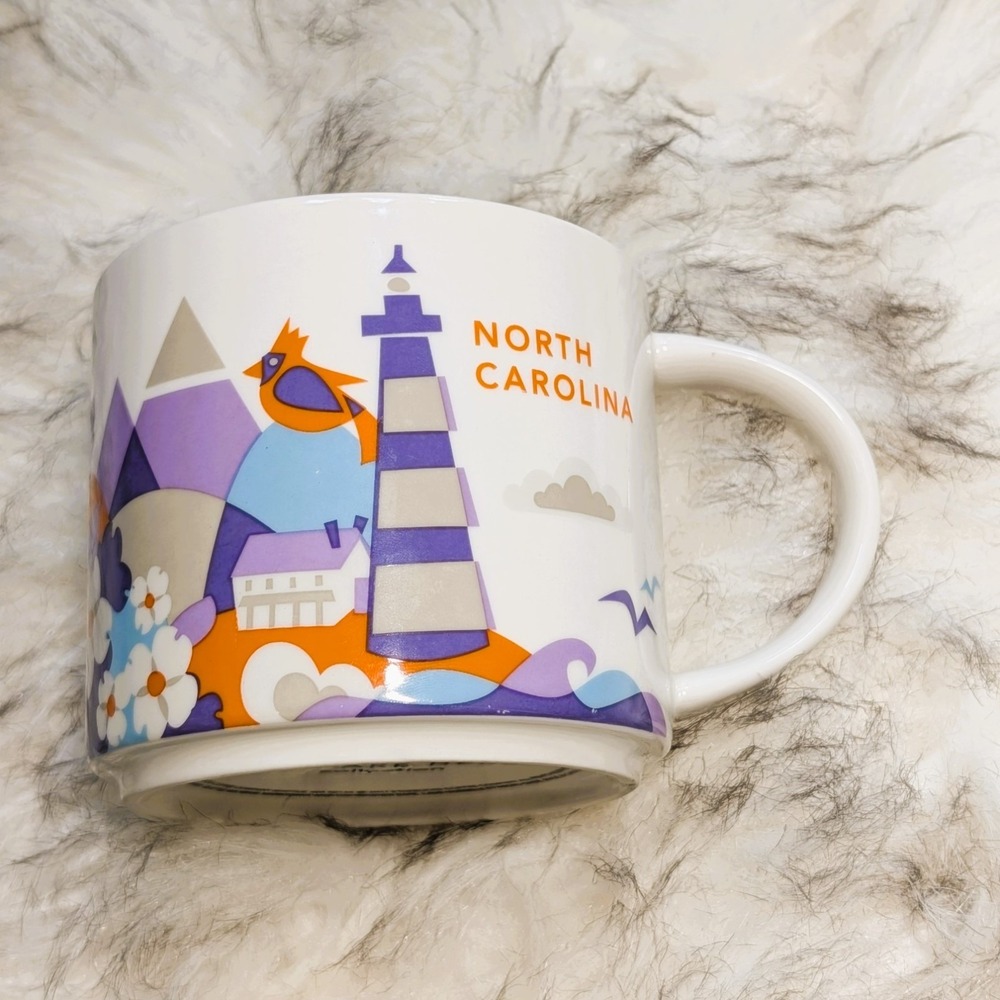 Starbucks "You Are Here" Collection North Carolina Retired Coffee Mug Cup 14 oz.